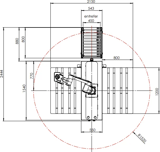 Plan d’implantation de base de l’IZIPal ABB PoWa